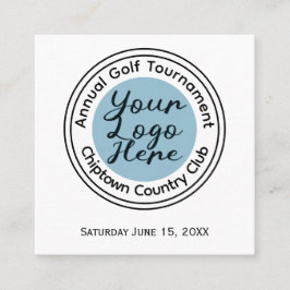 Logo für Golfturniere oder Veranstaltungen persona Quadratische Visitenkarte