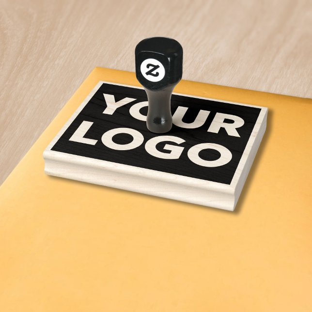 Logo für Großkunden Gummistempel (Large Custom Business Logo Rubber Stamp in situ)