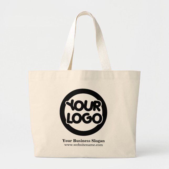 Logo für Großunternehmen Jumbo Stoffbeutel (Vorne)