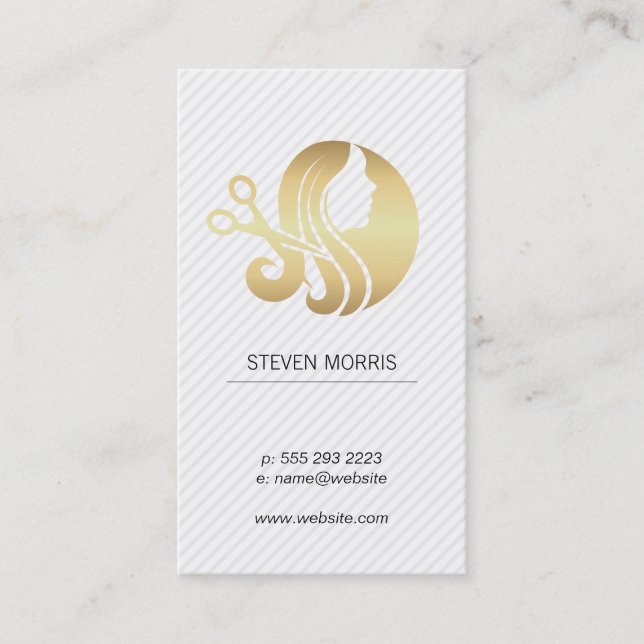 Logo für Haarstühle | Beauty Cosmetics Visitenkarte (Vorderseite)