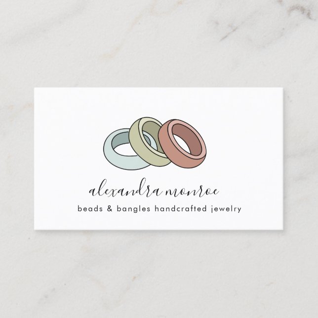 Logo für handgefertigte Ringe | Schmuckdesigner Visitenkarte (Vorderseite)