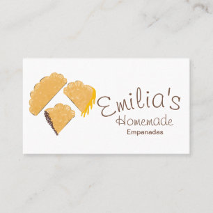 Logo für hausgemachte Empanadas-Handzeichen Visitenkarte
