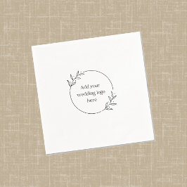 Logo für Hochzeiten, individueller Cocktail Napkin Serviette