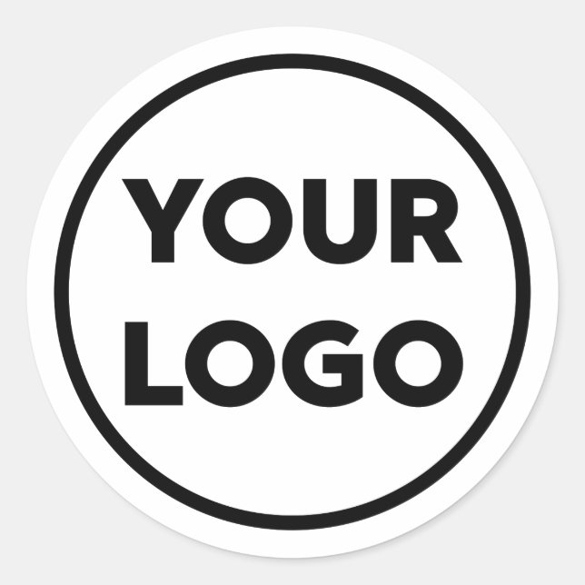 Logo für Ihr Unternehmen hinzufügen Runder Aufkleber (Vorderseite)