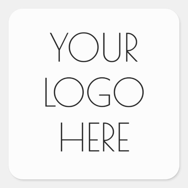 Logo für Ihr Unternehmen oder Unternehmen Quadratischer Aufkleber (Vorderseite)