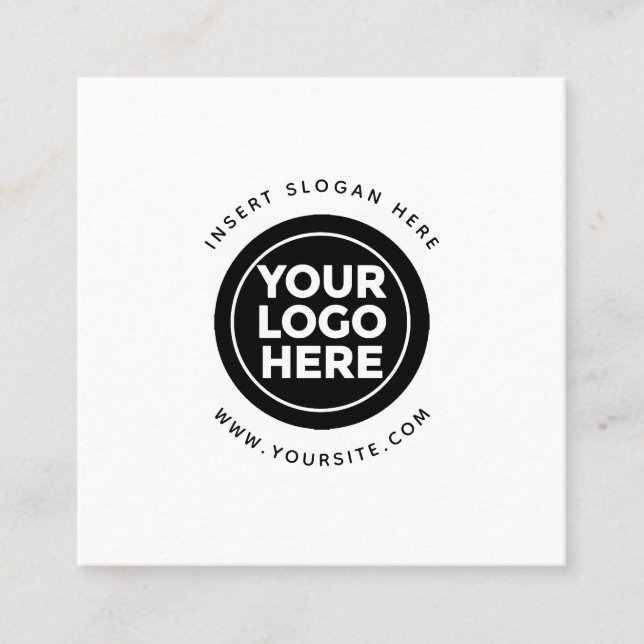 Logo für Ihr Unternehmen Quadratische Visitenkarte (Vorderseite)