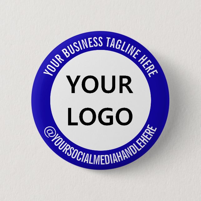 Logo für Ihr Unternehmen - Schaltfläche Social Med Button (Vorderseite)