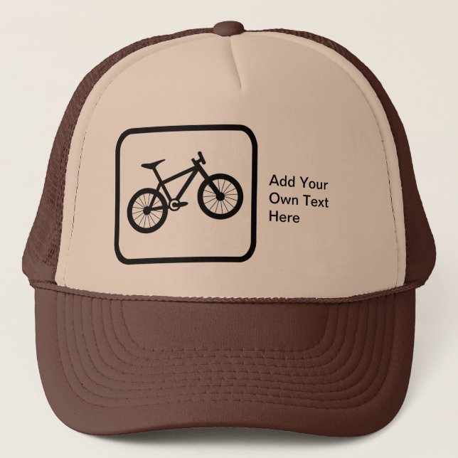 Logo für individuell anpassbare Mountainbiker Truckerkappe (Vorderseite)