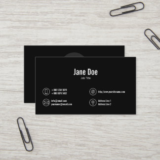 Logo für klassische Icons für schwarze Unternehmen Visitenkarte