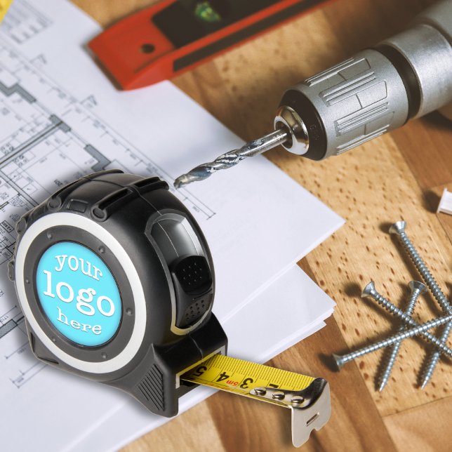 Logo für kleine Unternehmen erstellen Maßband (Create Custom Small Business Company Logo Branded Tape Measure)