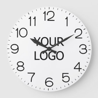 Logo für kleine Unternehmen hinzufügen Große Wanduhr