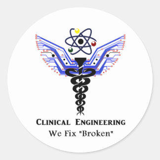 Logo für klinische Technik Runder Aufkleber