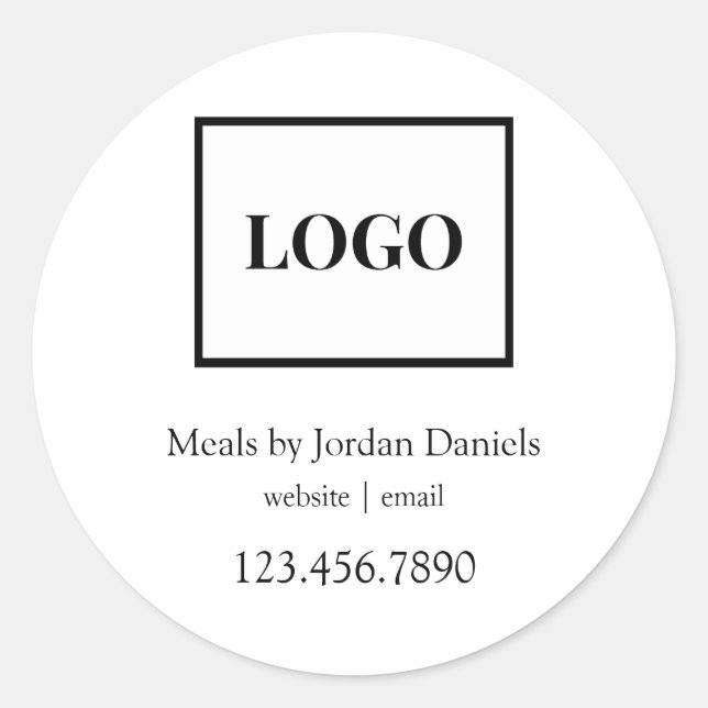 Logo für Koch Meel Food Business Runder Aufkleber (Vorderseite)