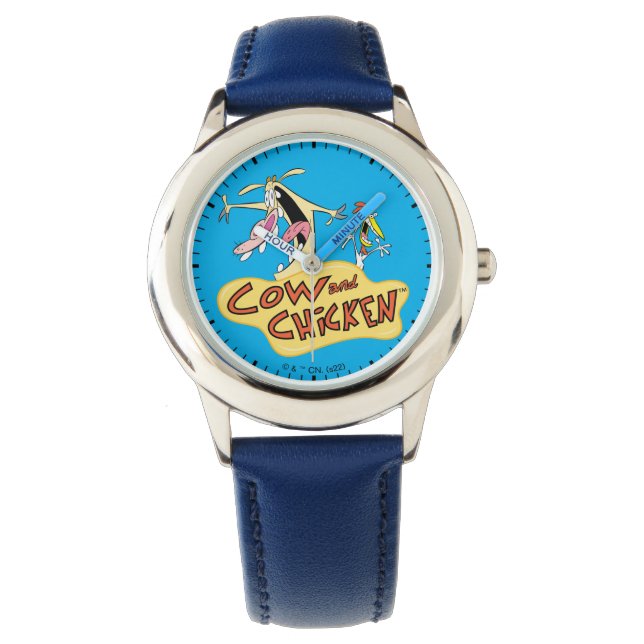 Logo für Kuh und Hühnchen Armbanduhr (Vorderseite)