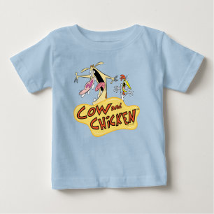 Logo für Kuh und Hühnchen Baby T-shirt