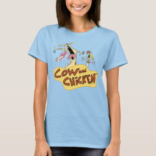 Logo für Kuh und Hühnchen T-Shirt
