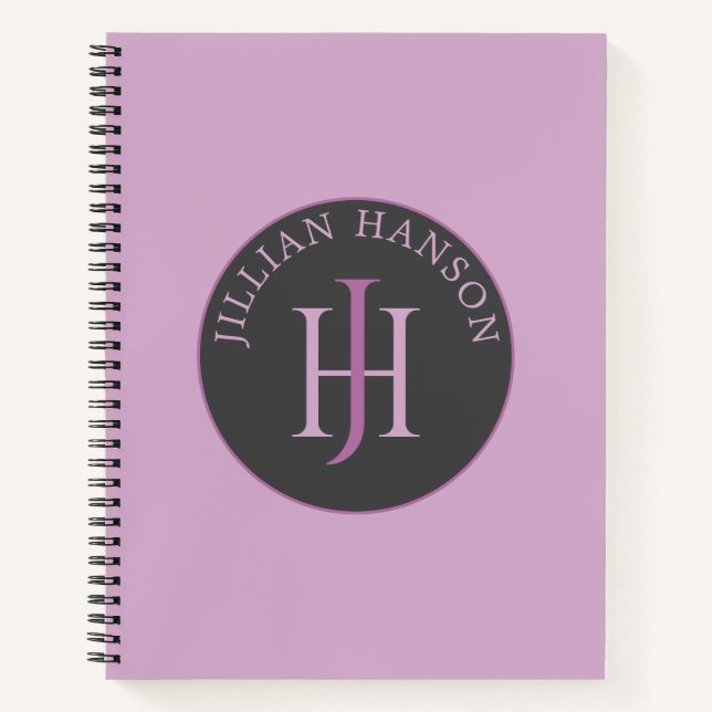 Logo für künstlerische Monogramme - Himbeere Viole Notizbuch (Vorderseite)