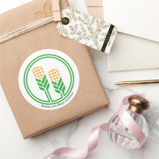 Logo für Maisallergie-Bewusstsein Runder Aufkleber