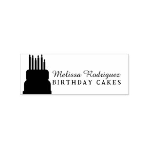 Logo für mehrstöckige Schichtkorte Bäcker Geburtst Gummistempel