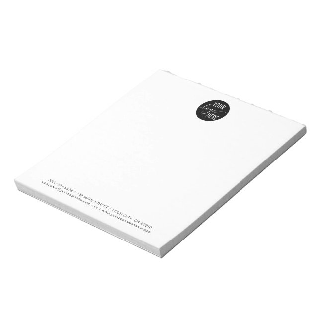 Logo für Minimalistische Berufliche Unternehmen Notizblock (Rotiert)