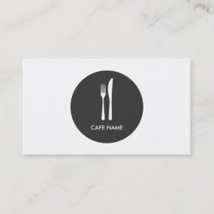 Logo für Minimalistische Catering-Gabel und Messer Visitenkarte