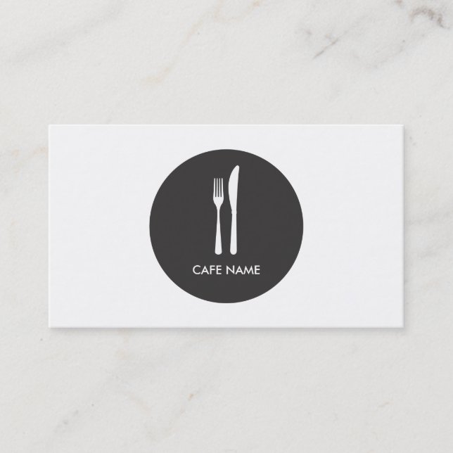 Logo für Minimalistische Catering-Gabel und Messer Visitenkarte (Vorderseite)