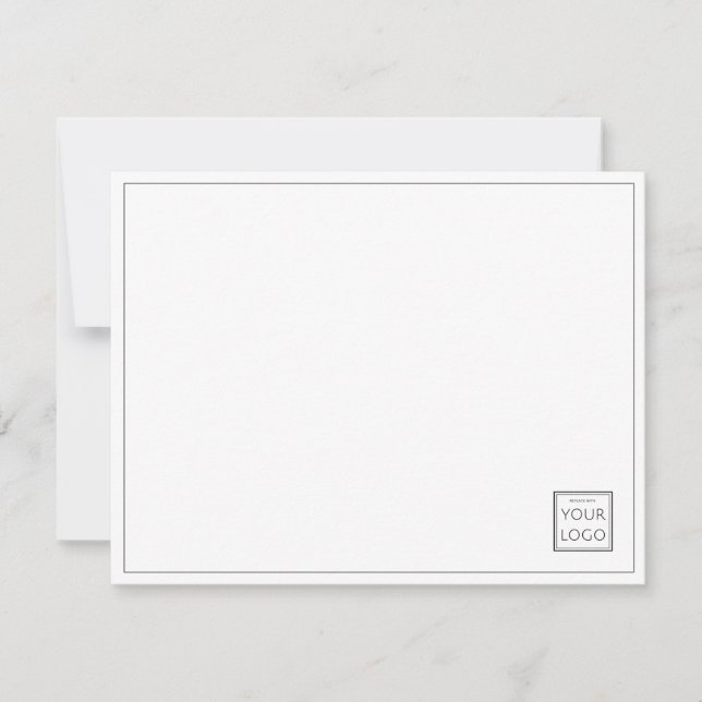 Logo für Minimalistische Unternehmen Mitteilungskarte (Vorderseite)
