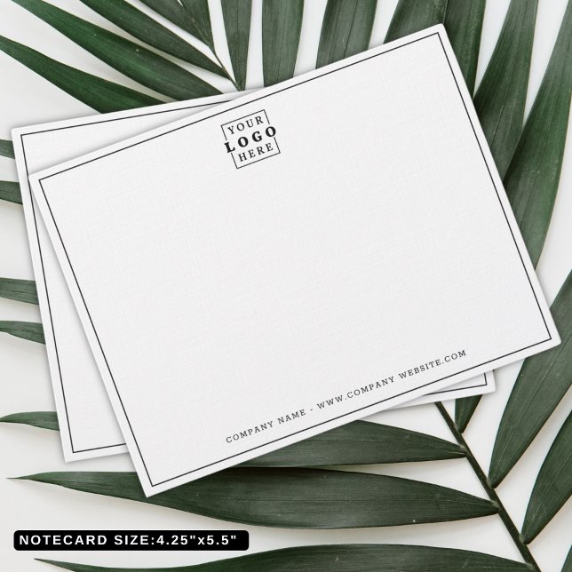 Logo für Minimalistische Unternehmen Mitteilungskarte (Simple Minimalist Company Name Business Logo Note Card
)
