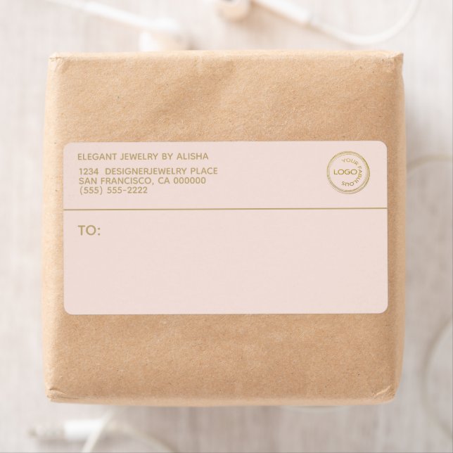 Logo für moderne Unternehmen Blush Gold-Adresse-La (Insitu)