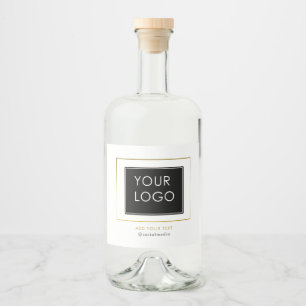 Logo für moderne Unternehmen Weiß Alkoholflaschenetikett