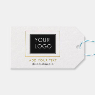 Logo für moderne Unternehmen Weiß Geschenkanhänger