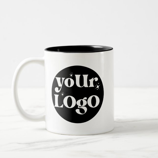 Logo für moderne Unternehmen Zweifarbige Tasse (Links)