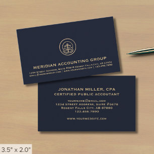 Logo für Navy Blue und Gold Siegel Visitenkarte