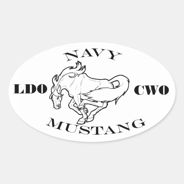 Logo für Navy LDO/CWO Ovaler Aufkleber (Vorderseite)