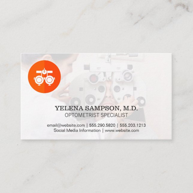 Logo für Optometrie | Gläser Visitenkarte (Vorderseite)