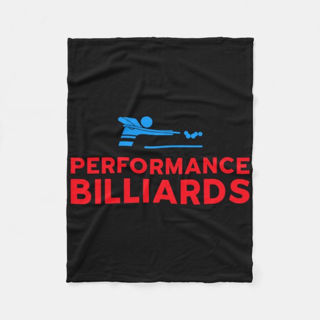 Logo für Performance-Billard - Pool Player Fleecedecke (Vorderseite)