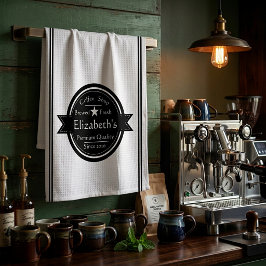 Logo für personalisierte Kaffeestuben Geschirrtuch