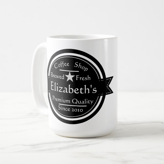 Logo für personalisierte Kaffeestuben Kaffeetasse (Vorderseite Links)