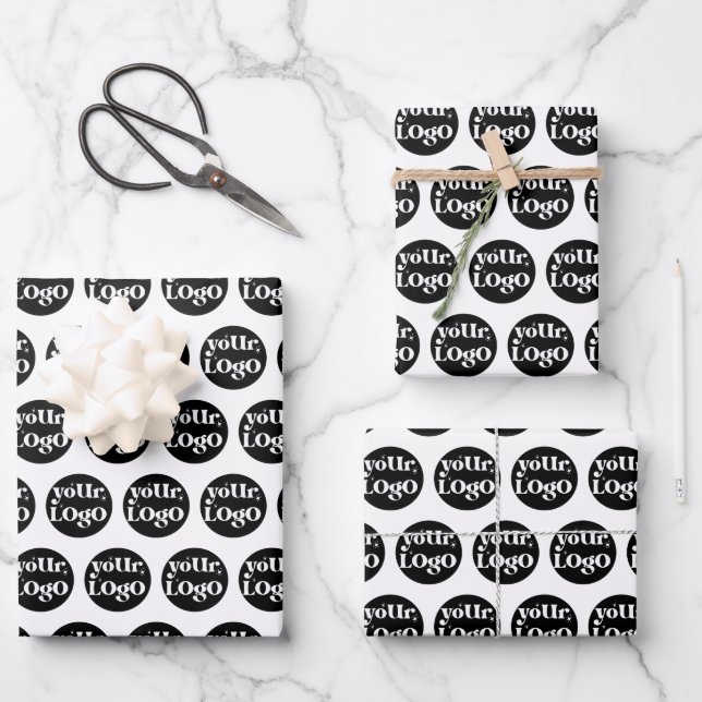 Logo für personalisierte Unternehmen Geschenkpapier Set (Vorderseite)