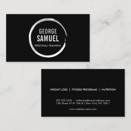 LOGO FÜR PERSÖNLICHE TRAINER CHALK SKETCH VISITENKARTE