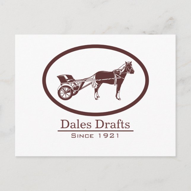 Logo für Pferde und Buggy Postkarte (Vorderseite)