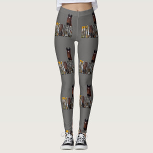 Logo für Pferde und Pferde, grau Leggings