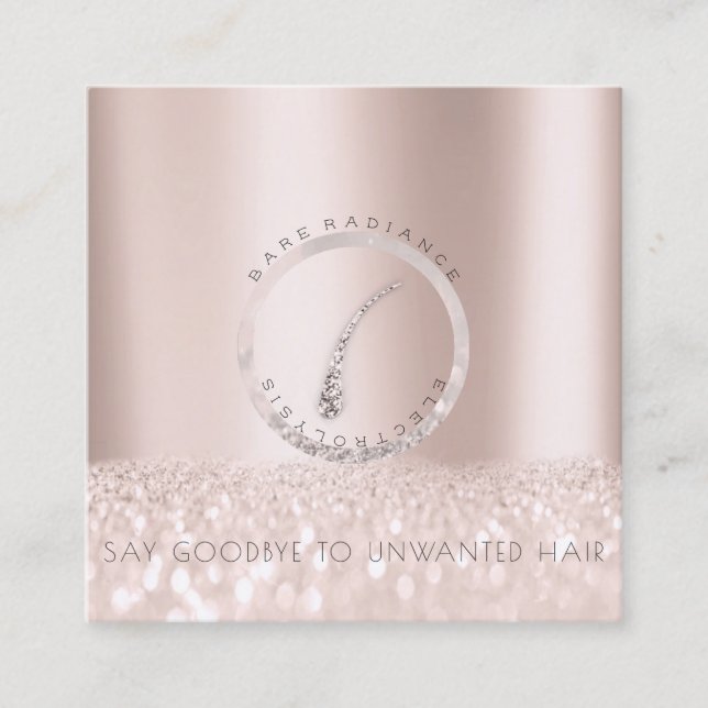 Logo für Rose-Glitzer Telefonnummerkarte (Vorderseite)