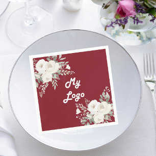 Logo für Rot-Weiß-Blumengeschäfte Serviette