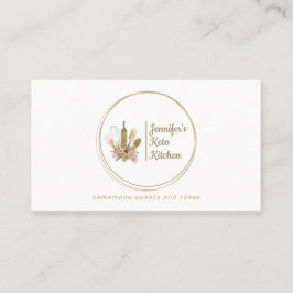 Logo für rustikale Bäckerei Veganer Koch Visitenkarte