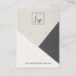 Logo für Schwarz-weiße Keramik auf Beige Visitenkarte
