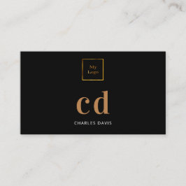 Logo für Schwarze Goldmonogramm Visitenkarte