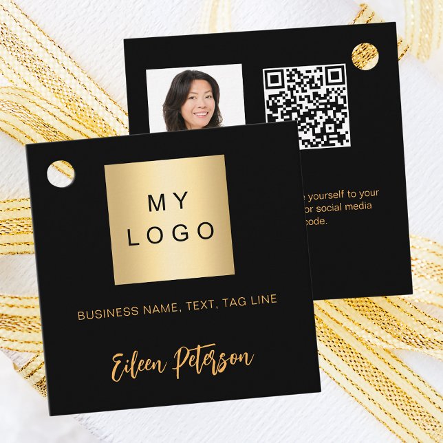 Logo für schwarzes Gold Foto QR-Code hängen Geschenkanhänger (Von Creator hochgeladen)