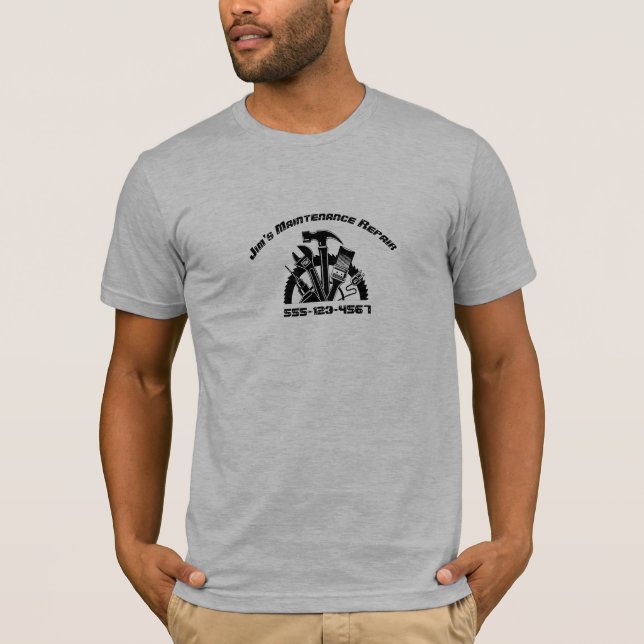 Logo für Serviceleistungen für Handyman Maintenanc T-Shirt (Vorderseite)