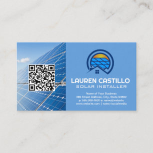 Logo für Solarzellen des Hauses QR-Visitenkarte Visitenkarte